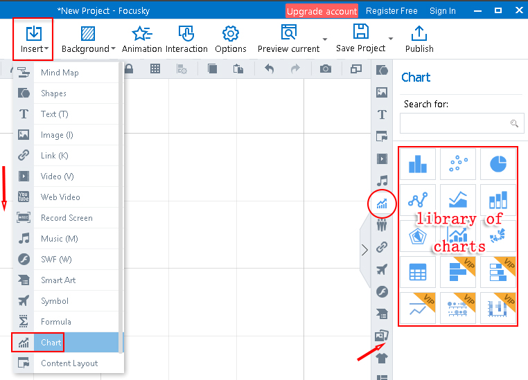 add chart into presentaiton to explain better